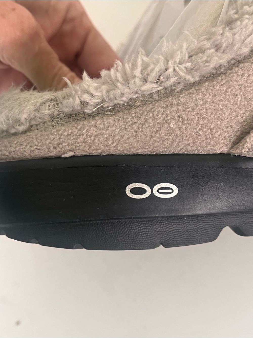 OOFOS OOCoozie Mule Recovery Sherpa Lined Slipper Womens 10.5 Beige Comfort - Picture 6 of 9